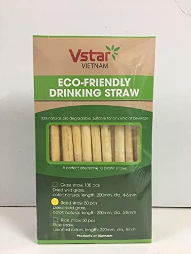 Reed szívószállal inni, csomag 50, - ban természetes, biológiailag lebomló, egy tökéletes alternatíva az egyszer használatos műanyag
