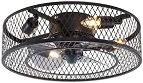 KFJBX Ipari Ventillátor Lámpa, Csillár 220v Távirányító Lámpák Nappali, Hálószoba Rajongók Fény Loft