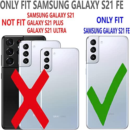 Samsung Galaxy S21 FE Esetben [Nem Illik Samsung S21 /Plus/Ultra] a [Edzett Üveg kijelző Védő fólia Tartalmazza], Circlemalls Katonai