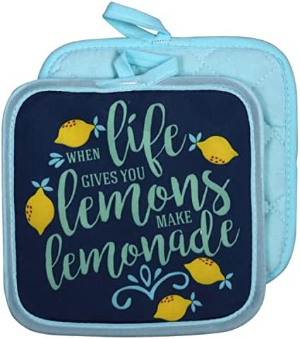 4pk Lemon Ha az Élet Citromot Ad, Hogy Limonádét Dekoratív Jellegű Nyomtatási Edényfogó Meghatározott Hotpad edényfogó, a Főzés, Sütés