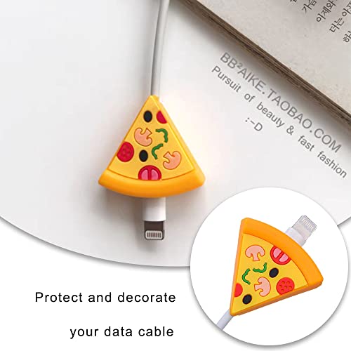 YPWangShengRui töltőkábel Védők 3 Db Aranyos Kábel Védő Megtakarítók Pizza Forma, USB Töltő Védő a Mobiltelefon Tartozékok Töltő Kábel