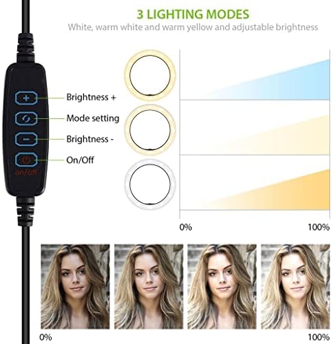 Világos Kereteket Gyűrű Tri-Color Light Kompatibilis bíró úr MOA-LX9N 10 Hüvelykes Távoli Live Stream/Smink/YouTube/TikTok/Video/Forgatás