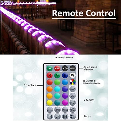 Solhice 40ft színváltó LED Kötél Világítás Beltéri, 120 Led USB Powered Karácsonyi RGB Cső Világítás Távirányítóval Hálószoba lakodalom
