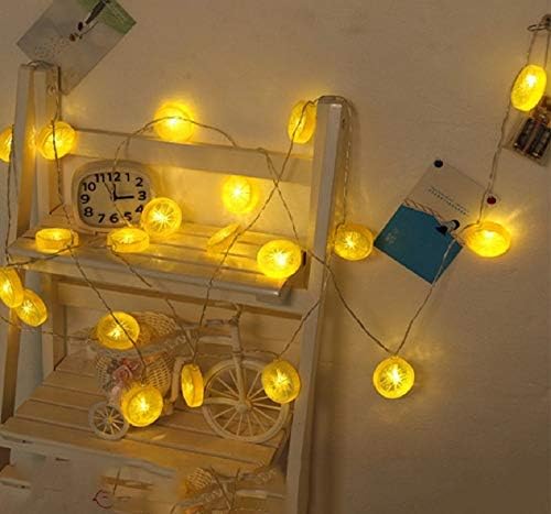 Gyümölcs, Citrom Szelet String Lámpák LED-es Villogó String elemes Beltéri Kültéri Világítás Lámpa Esküvői Haza Szülinapi Kertben,