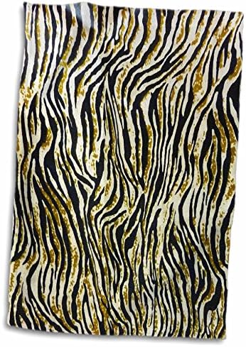 3dRose Florence Dekoratív - Zebra Arany - Törölköző (twl-31110-1)