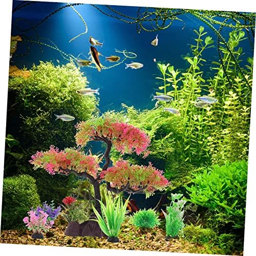 Yardwe 7db Artificiales para Műanyag Növények Betta akvárium Dekoráció, Akvárium Víz, Fű DIY akvárium Dekoráció, Akvárium
