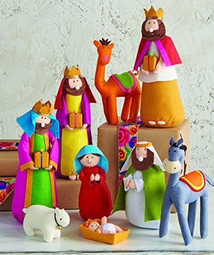 Betsey Cavallo Nagy Szövet Karácsonyi Betlehemes Készlet, 9 Db, 15.5 Hüvelyk Magas