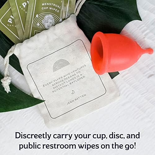 Pixie Menstruációs Csésze Tároló Táska Case - Organikus Pamut Újrafelhasználható tartó Időszak Csésze, Lemezek, valamint a Kegel Labdák
