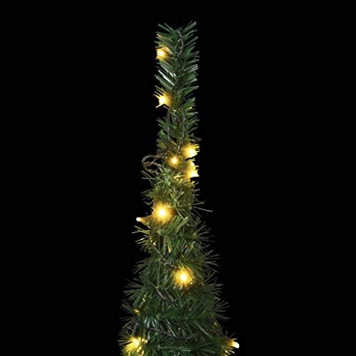 vidaXL Pop-up String Mesterséges karácsonyfa LED Haza Nappali Office Garden Holiday Dísz Dekoráció Karácsonyi Dekoráció Zöld 5 ft
