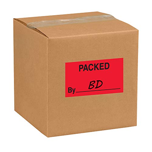 Szalag Logika® Címkék, Csomagolva, 3 x 5, Fénycső Piros, 500/Tekercs