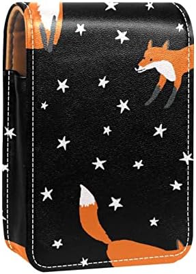 Mini Rúzst a Tükör a Táskáját, Erdő Fox Állatok Fehér Csillagok Hordozható Esetben Jogosult Szervezet