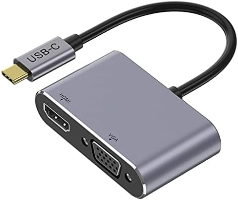HOUKAI USB-C-VGA Adapter Notebook Típus C-Kábel 4K Átalakító USB C Típusú VGA Splitter Elosztó Dokkoló
