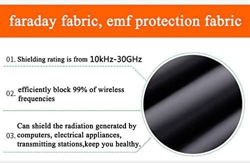 Faraday Szövet Fekete Anti Sugárzás EMI RFID Árnyékolás Faraday Szövet, EMF EMP Blokkolás Védelem Szövet Baldachinos Szúnyogháló Függöny