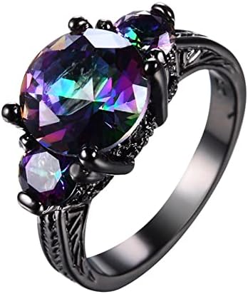 Férfi Gyűrű Eljegyzési Kerek Vágott Zircons Nők Esküvői Gyűrű, Ékszerek, Gyűrűk, a Nő Teljes Gyémánt Női Gyűrű Alt Gyűrű Szett