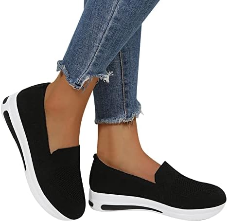 Női Cipők Női Slip gyaloglást Kerek Toe Sportos Kényelem Oxford Cipő Alkalmi Elegáns vászoncipő
