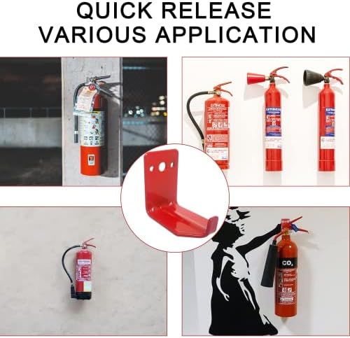 4 Csomag Tűzoltó Készülék Tartó, Fali Akasztóval, Tűzoltó Készülék Tartó 40 lbs Tűzoltó készülék, amely Alkalmas a Nagy, illetve Kis