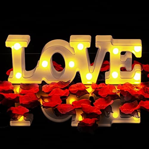 Valentin Szerelem Jele, Dekoráció elemes Szerelem Alakú LED-es Műanyag Fény Jele, a 2000 Hamis Virág Indul a Valentin-Nap Esküvő