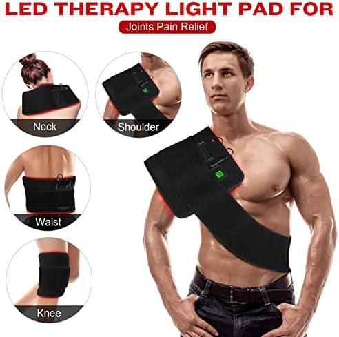 Yofalo 660nm Piros LED Fény 850nm Közeli Infravörös fényterápia Készülékek Nagy Párna Hordható Lezárja a Fájdalom