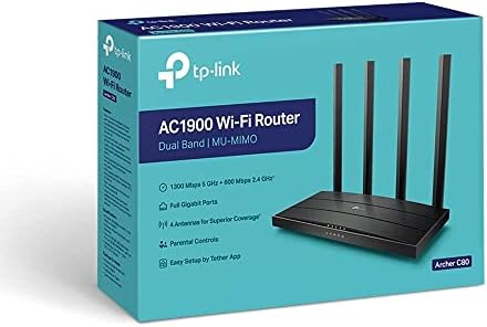 TP-Link AC1900 Vezeték nélküli MU-MIMO WiFi Router - kétsávos Gigabites Vezeték nélküli Internet Router Otthoni, Szülői Contorls & QS,