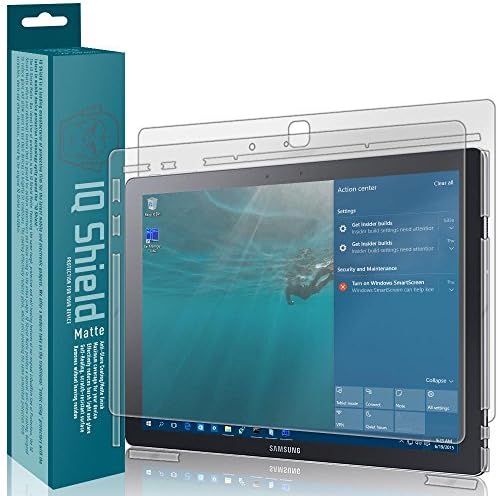 IQShield Matt Teljes Test Bőr Kompatibilis a Samsung Galaxy TabPro S, 12 inch (Tabletta Csak) + csillogásmentes (Teljes Lefedettség)
