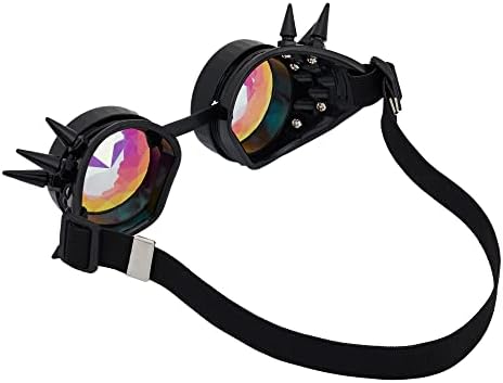Kaleidoszkóp-Szemüveget, Rave Trippy Pszichedelikus Steampunk Szemüveg Szivárvány Fénytörő Prizma kristálylencsék