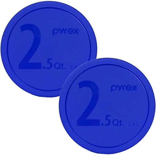 Pyrex Csomag - 2 Elem: 325-PC 2.5 qt-Kék Műanyag Élelmiszer Tárolására Fedéllel Készült az USA-ban