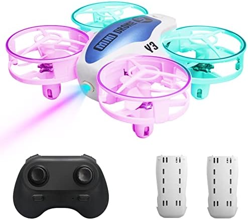 RiskOrb LED Mini Drón Gyerekeknek,360° - os Elforgatás,3D-s Fejtetőre,3 Sebesség,Egy-gomb Start/Föld,Karácsonyi Játékok, Ajándékok,