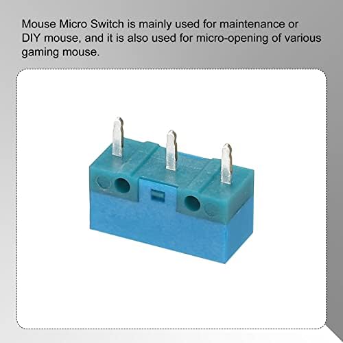 MECCANIXITY Egér Mikro Kapcsoló 0.78 N 5000w Idő 3 Csapok Kék Kapcsoló Tengely Kék Shell Mikro Kapcsoló Javítás Csere Gaming Mouse