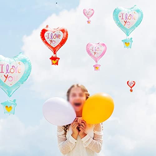 4D Hőlégballon 34 Hüvelyk Szív Forró Levegő Fólia Léggömb Rózsaszín Szív Alakú Úszó Meleg Esküvő, Születésnap, Karácsony,Valentin
