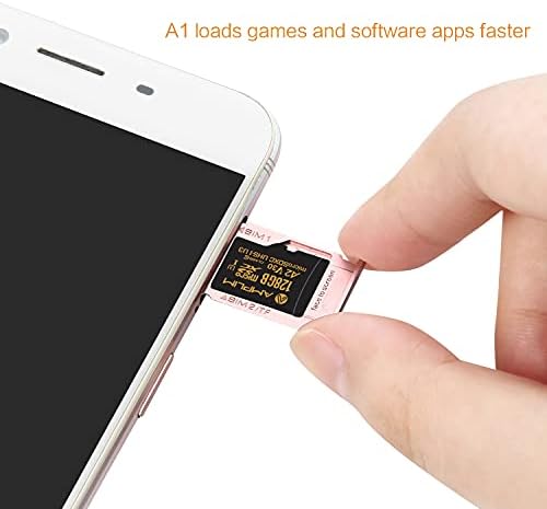 Amplim 128 GB Micro SD Kártya, Extrém Nagy Sebességű MicroSD Memória Plusz Adapter, MicroSDXC SDXC U3 Osztály 10 V30 UHS-én