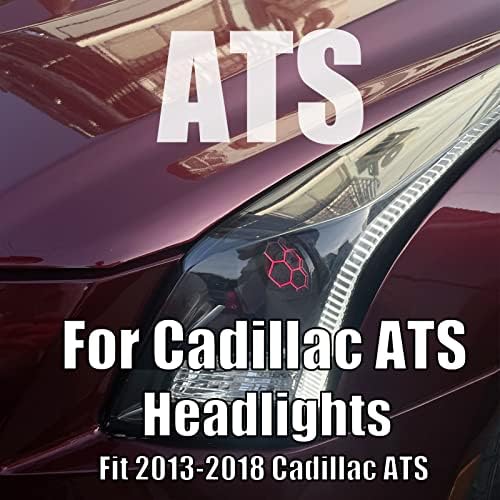 LED-es Fényszórók alkalmas 2013-2018 Cadillac ATS Sedan Összes LED Izzók, a Honeycomb Vörös Démon Szeme, Magas Fényerő Távolsági
