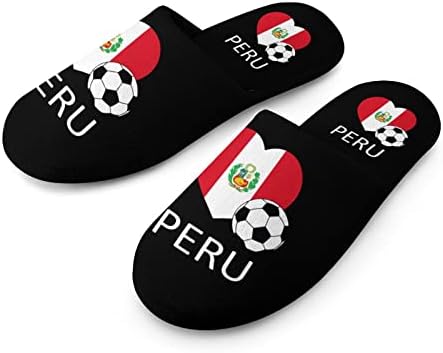 A szerelem Peru labdarúgás Labdarúgás Női Kényelmes Ruhát, Papucs, Meleg, Könnyű Súly Csúszásmentes Gumi Talp Ház Cipő