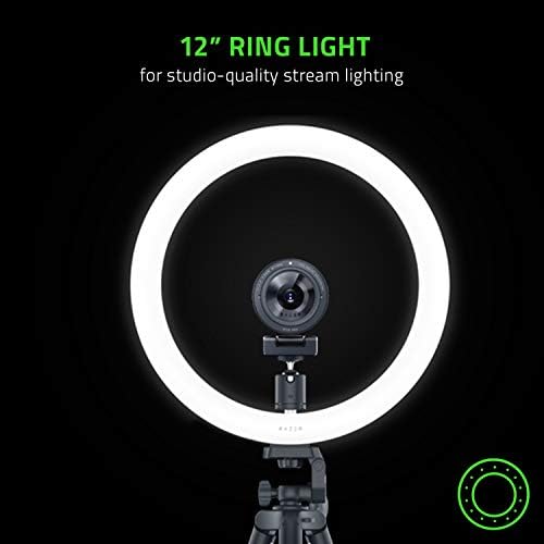 Razer Gyűrű Fény - 12 Hüvelyk USB LED Gyűrű Fény Állvány, SZÁMÍTÓGÉP, Mobil Streaming (Állítható Fény Spektrumát, Fényerő, Rugalmas
