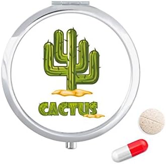 Kaktusz Pozsgás Növények Cserepes Zöld Növényi Tabletta Esetben Zsebében Gyógyszer Tároló Doboz, Tartály Adagoló