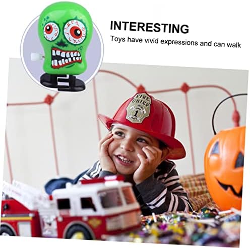 ABOOFAN 6db Halloween Kanyargós Jumping Játékok Robot Játék Gyerekeknek Játékokat, a Csecsemő lelke Játék Gyerekek a Szél Démon Fejét Óramű