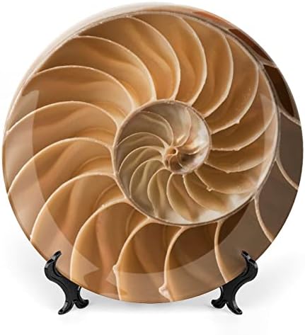 Fibonacci-Görbe aranymetszés Dekoratív tábla Kerek Kerámia Tányér porcelán Tányér Kijelző Állni Fél Esküvői Dekoráció