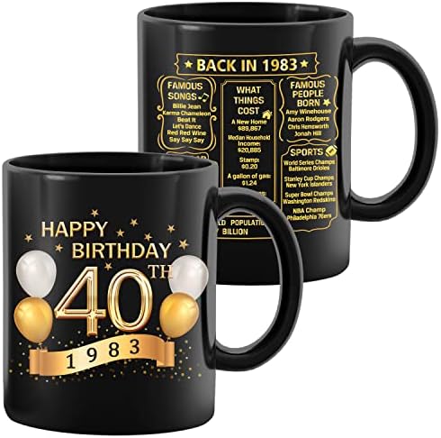 40 Születésnapi Ajándékok Nőknek, Férfiaknak - 1983 Régi idők Információ - 40 Születésnapi Bögre - 40 Szülinapot Neki &