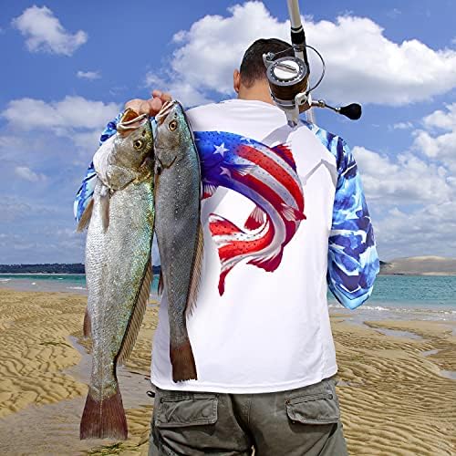 Palmyth Halászati Póló Férfi Hosszú Ujjú Nap elleni Védelem UV UPF 50+ T-shirt Zseb
