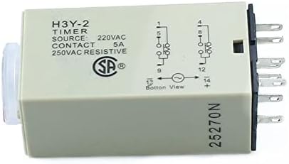 SNKB H3Y-2 0-10-bekapcsolás Késleltetés Időzítő Relé DPDT 8Pins Feszültség:110V, 220v 12V 24V (Méret : AC110V)