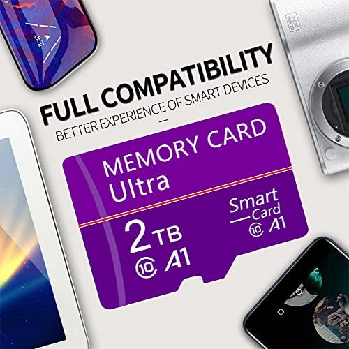 2 tb-os Micro SD-XC Memória Kártya + 2000GB SD Pro Adapter