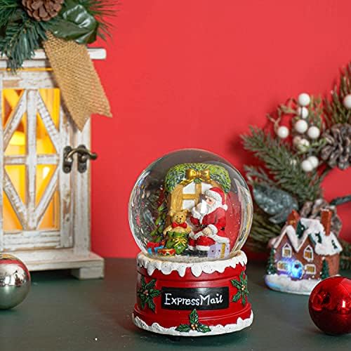 Hógömböket Csillogó Víz Globe Zenei kívánunk Boldog Karácsonyt 100mm Santa Hógömb Dekoráció, Stílus d