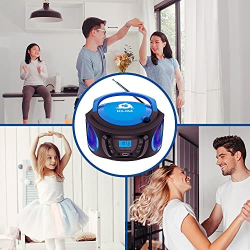 KLIM Boombox Hordozható Audio-Rendszer FM Rádió, CD-Lejátszó, Bluetooth, majd a Discman Hordozható CD-Lejátszó, Beépített Akkumulátor
