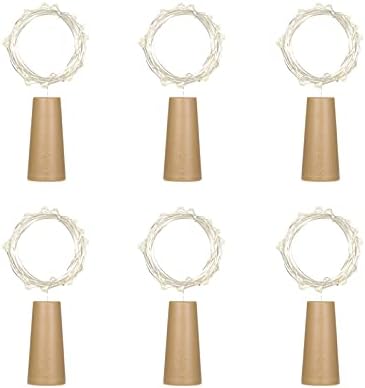 Jabey String Világítás Üveg Dugóval Hangulat Lámpa 2Meters 20 LED-es rézdrótot Tündér Meleg Fehér Twistable String Fény a Karácsonyi