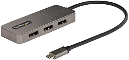 StarTech.com USB-C Tripla DisplayPort 1.4 MST Hub, 4K 60Hz, 1ft (30cm) Kábel, USB, Típus-C-DisplayPort-1.4 Multi-Stream Közlekedési