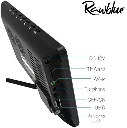Rawblue 7 Colos Hordozható Digitális TV ATSC TFT Képernyő Felvevős LED TV.Beépített Akkumulátor Televízió/Monitor Multimédia Lejátszó