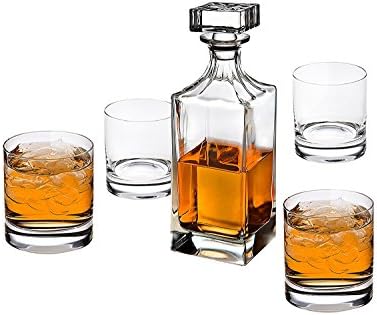 Godinger Üveg 5-Darab Szociális Whiskys Üveget, Dupla Régimódi Készlet