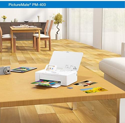 Az Epson PictureMate PM-400 Vezeték nélküli Kompakt Színes Fotó Nyomtató, fehér