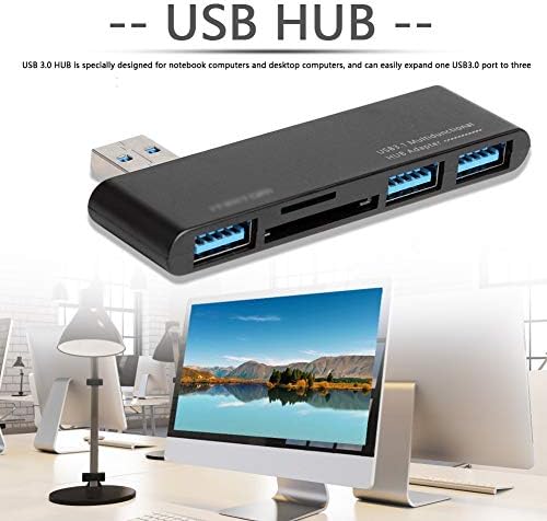 JAHH USB Hub Hordozható 5 az 1-ben USB 3.0 HUB Elosztó Átalakító 5Gbps USB 3.0 SD TF Kártya Adapter Asztali Laptop PC