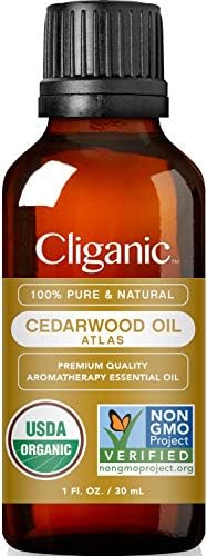 Cliganic Szerves Cedarwood illóolaj - Tisztaságú, Természetes Hígítatlan, az Aromaterápia Diffúzor | Nem-GMO Ellenőrzött