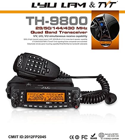 TYT TH-9800 Plusz négysávos Mobil Rádió Kereszt Zenekar Amatőr Sonka Jeladó Kábel